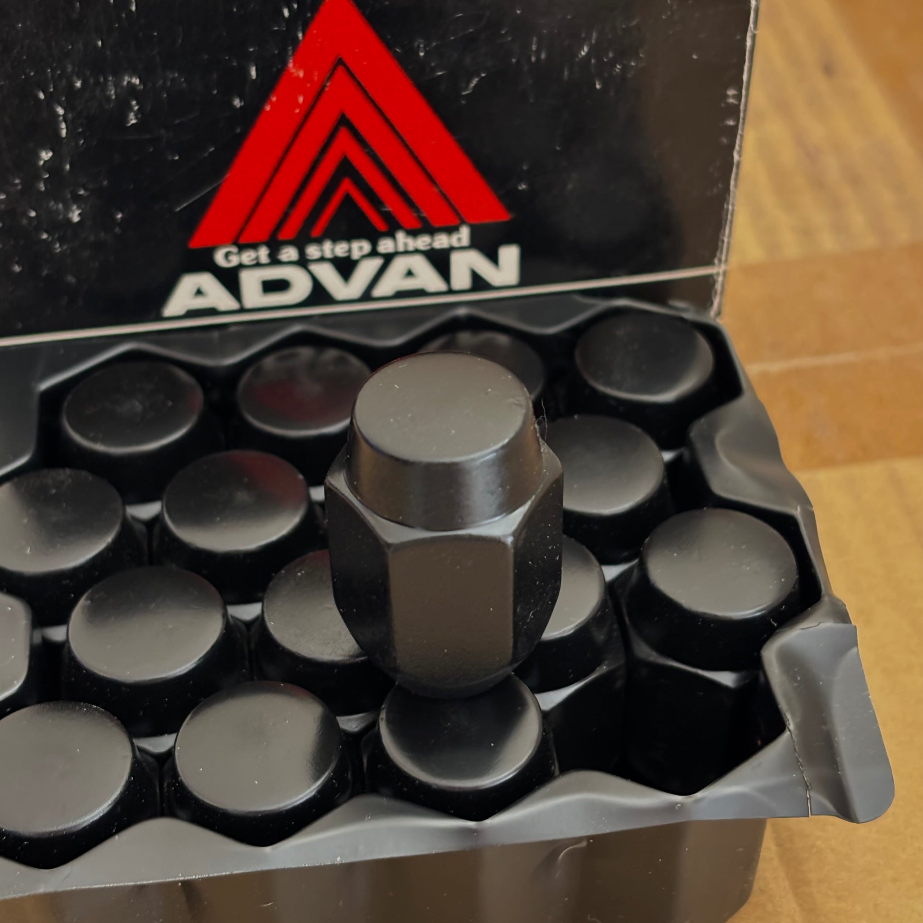 Advan Black Lug Nuts 12x1.25 16pcs.