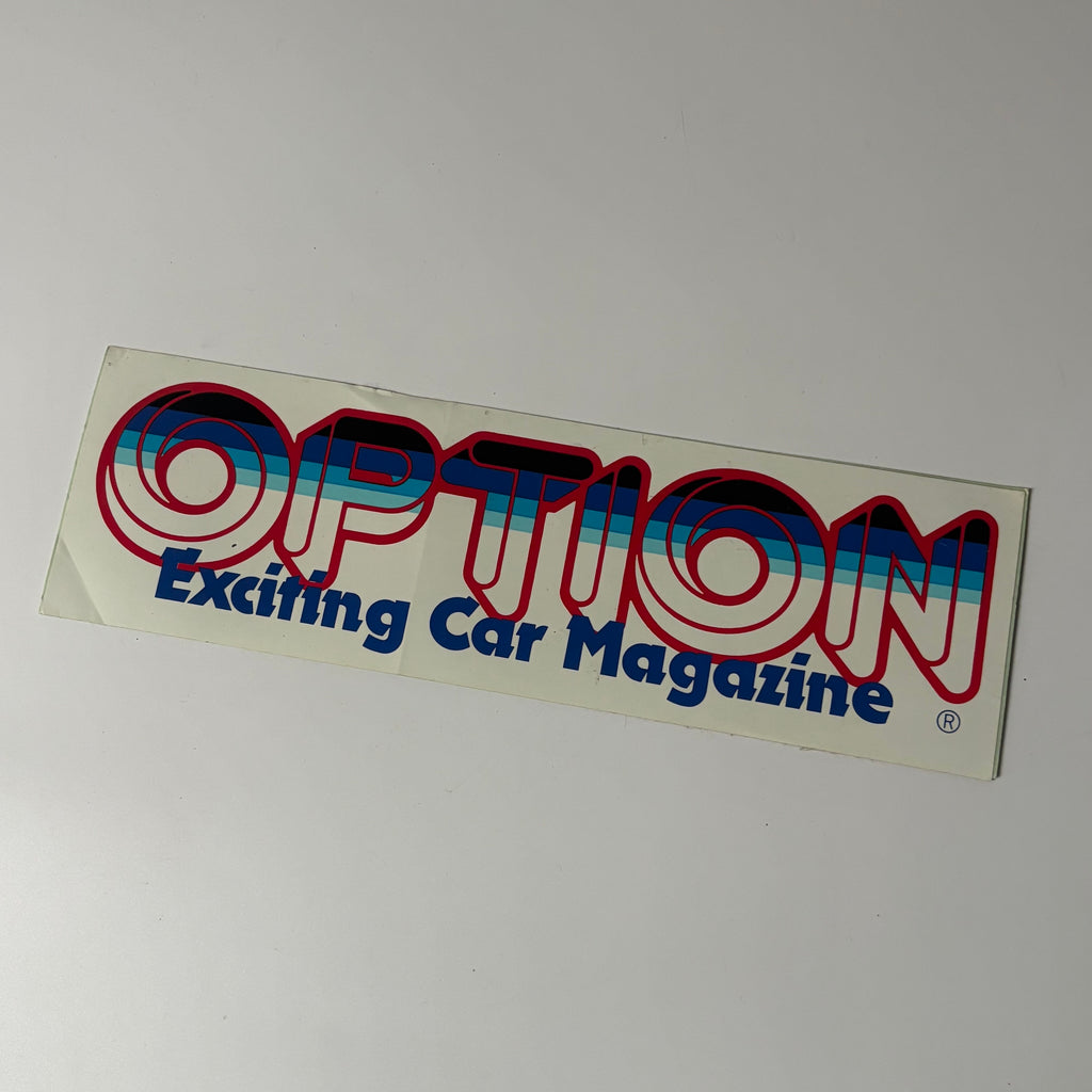 Option Exciting Car Magazine Sticker