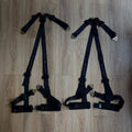 2x Black Willans Four Point Harness