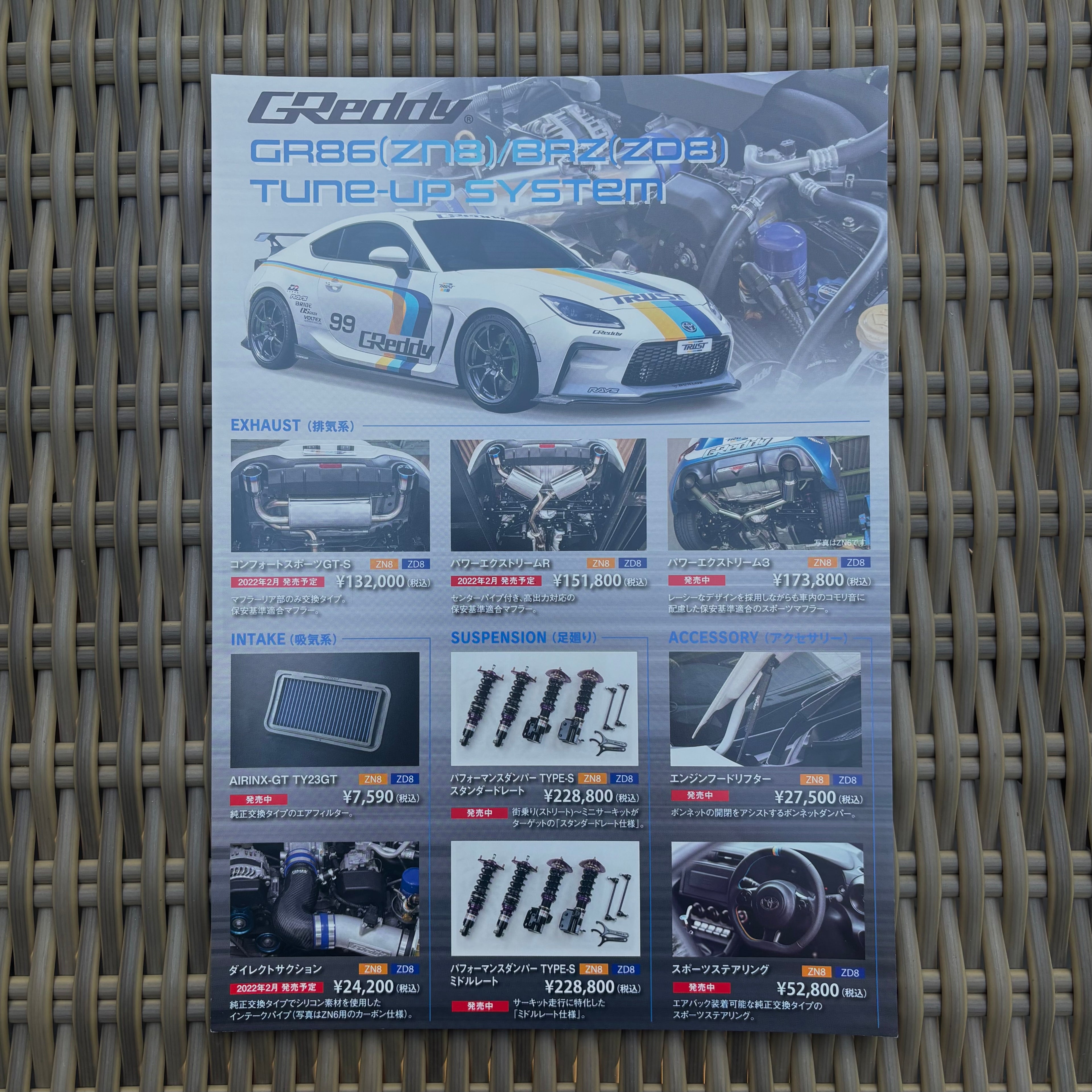 Toyota GR86 Brochure & 9 Parts Catalogues