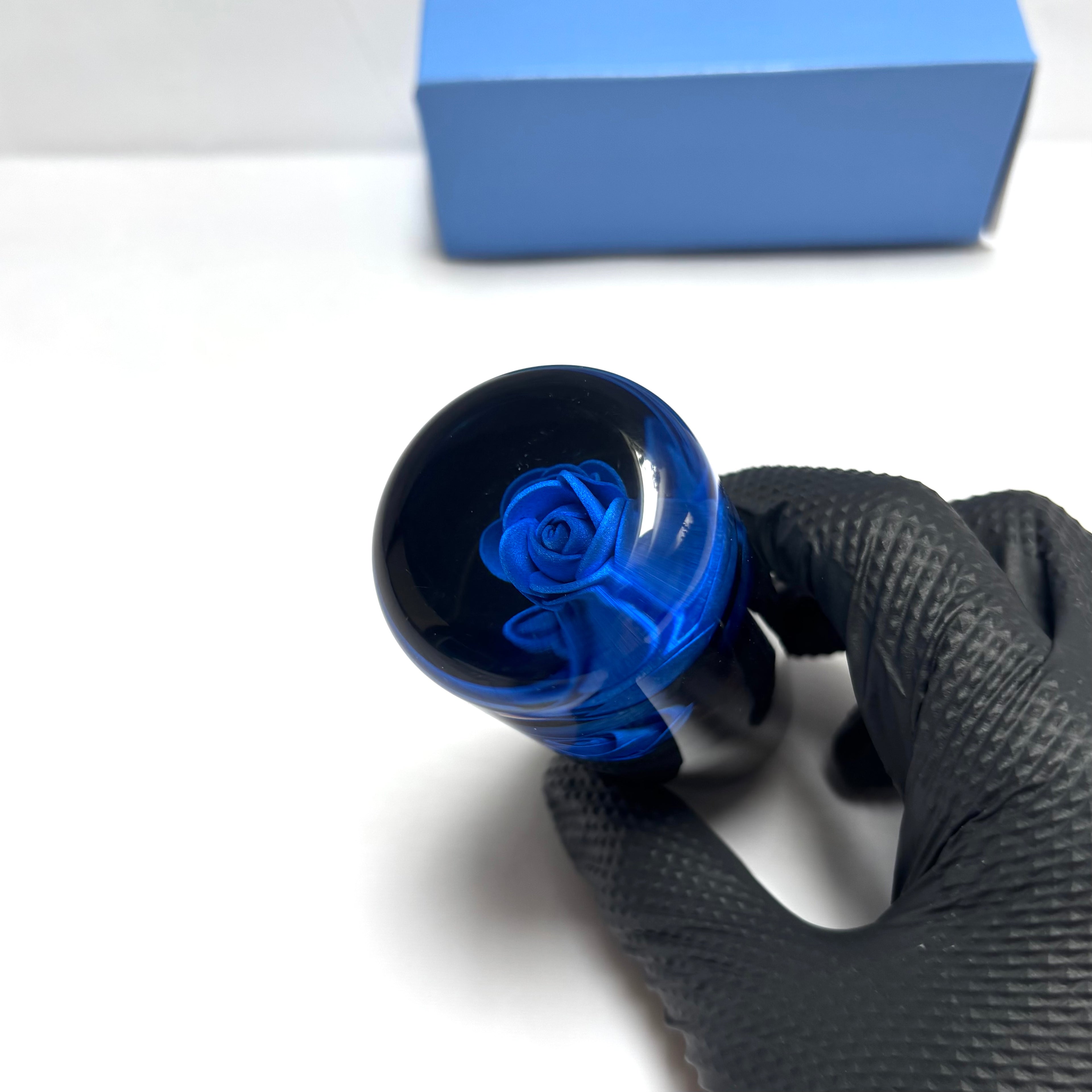 Custom Blue Flower 10cm Shift Knob