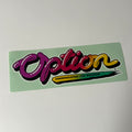 Option Communication Car Magazine Sticker
