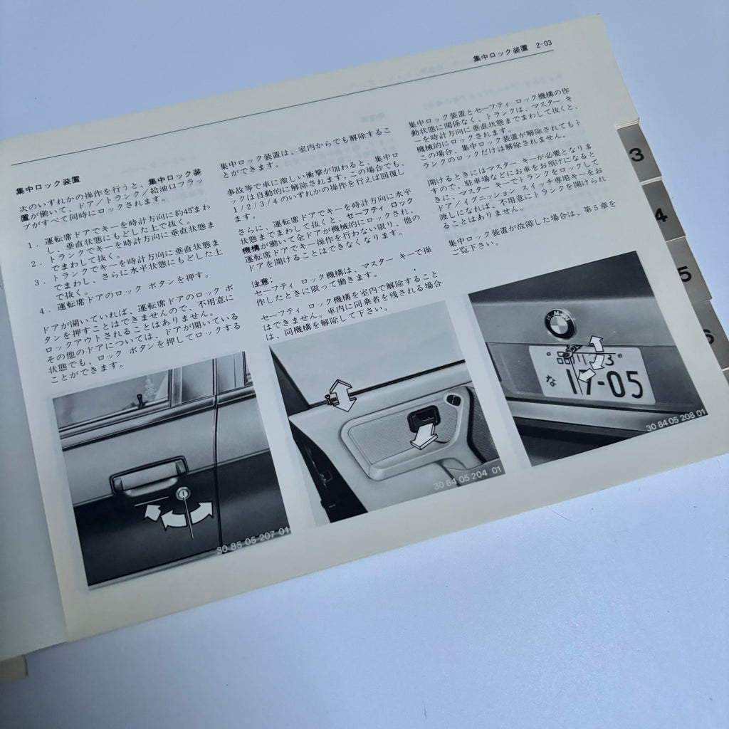 BMW E30 Owners Manual