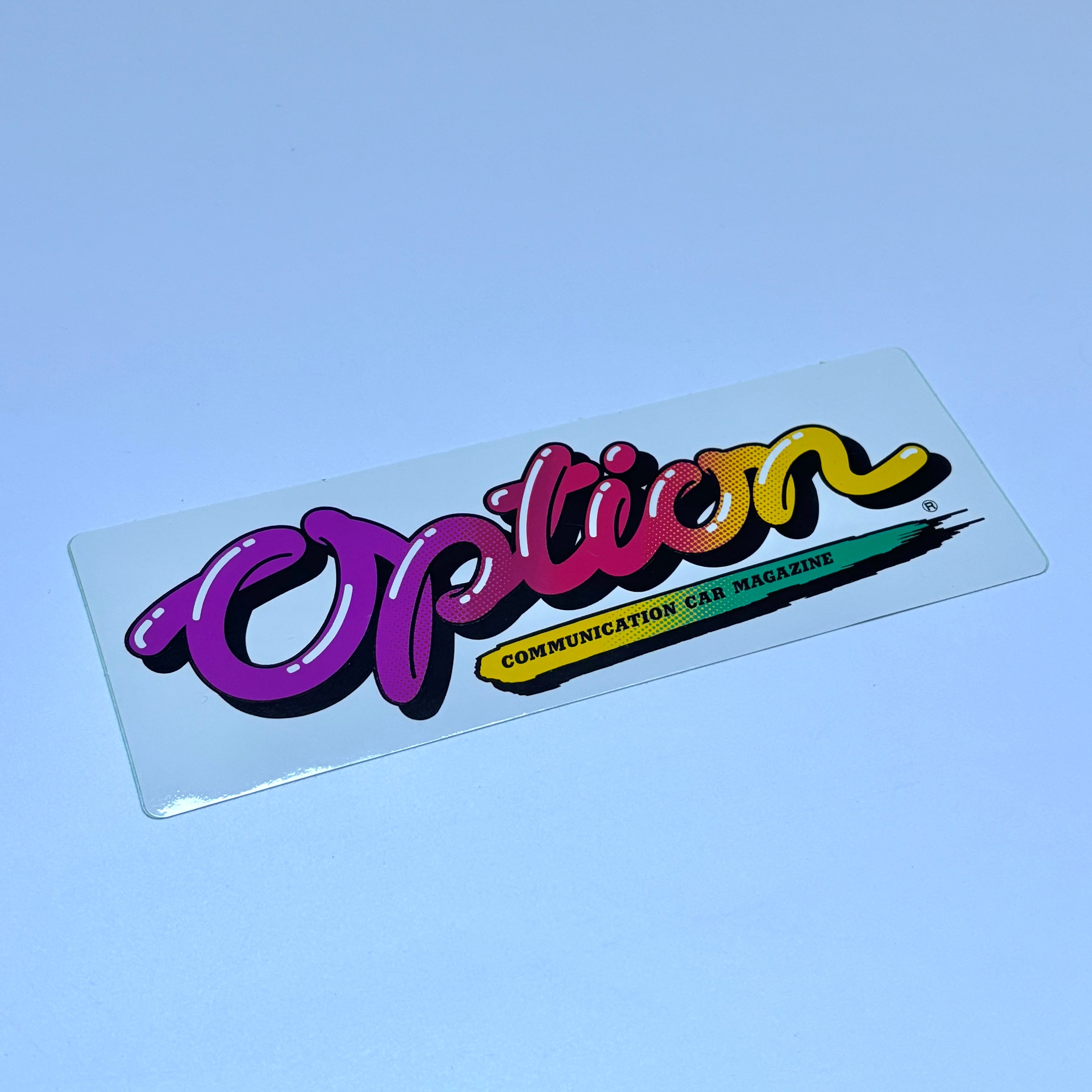 Option Communication Car Magazine Sticker