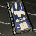 FET Racing Gloves Blue/White (XL)