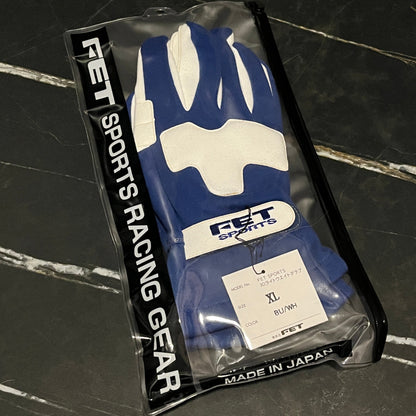 FET Racing Gloves Blue/White XL