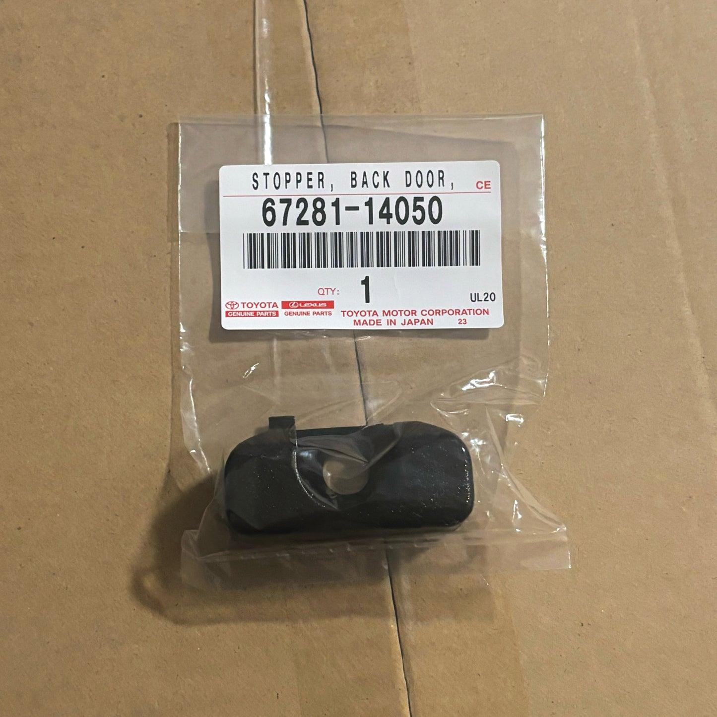 Toyota A80 stopper back door lower 67281-14050